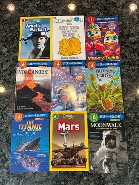 9 Books Kids Level Reader Book Step Into Reading National Geographic I Can Read